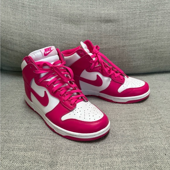 Nike Shoes - Nike | Women’s High-Top Sneakers in Hot Pink and White Size 8.5